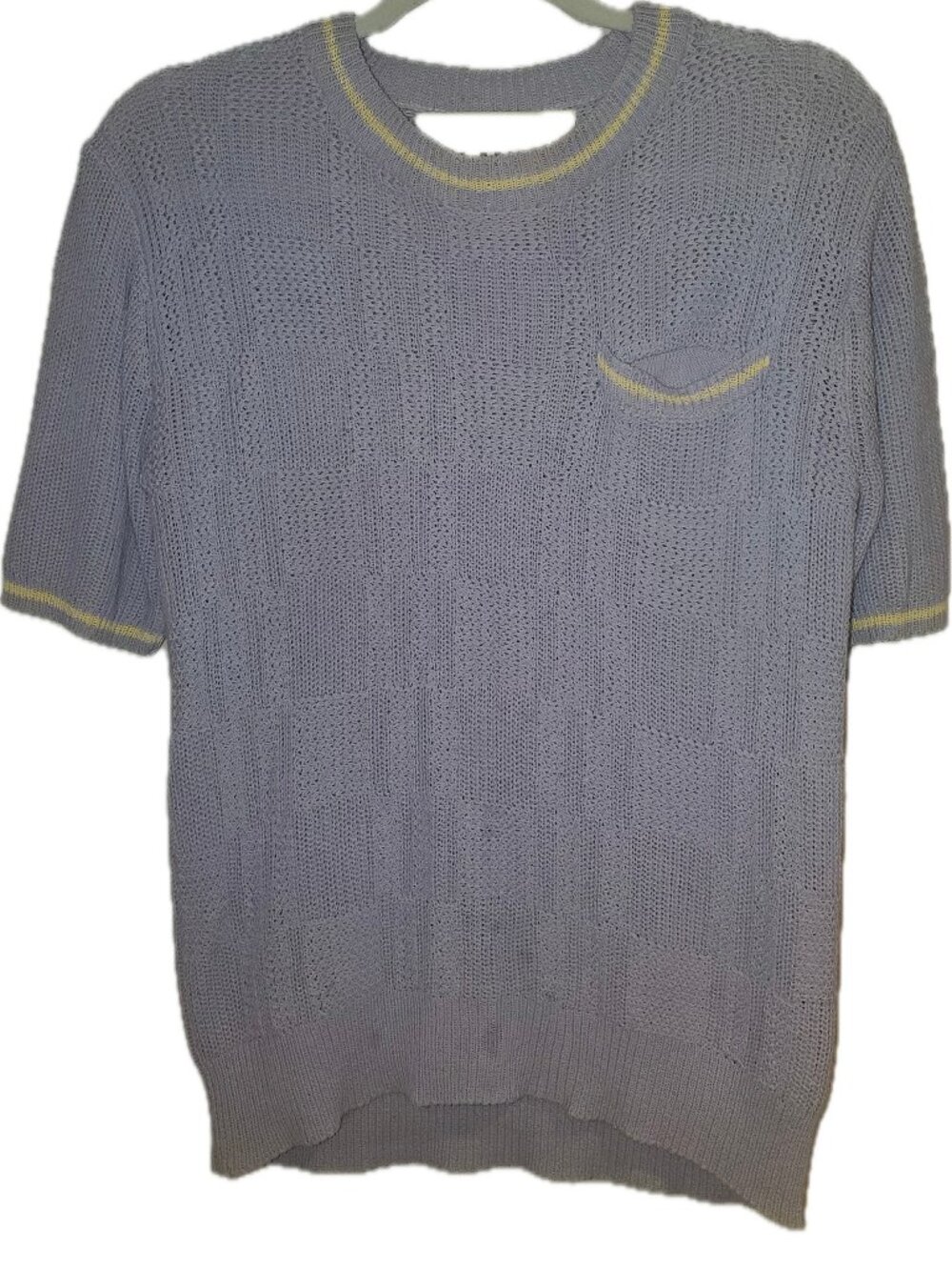 Blanca Lavender Short Sleeve Sweater with Pocket